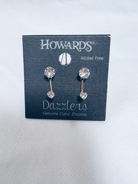 Double Drop Gemstone Earrings