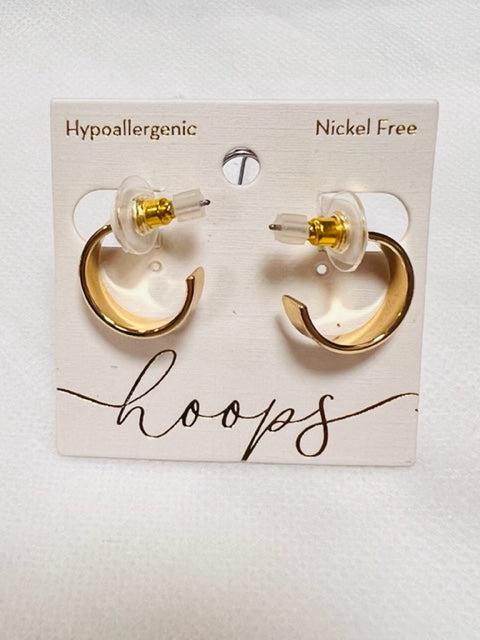 Thick Small Gold Hoops